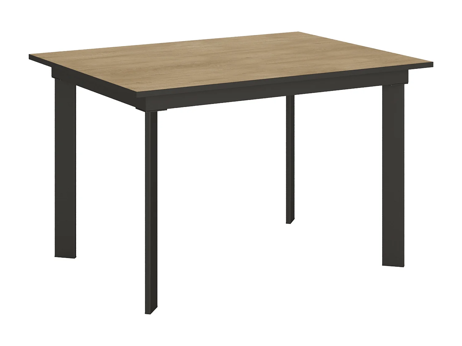 Uitschuifbare tafel 90x120/180 cm Cumar natuur eiken frame antraciet