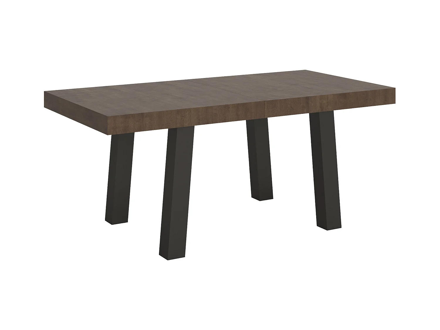 Table extensible 90x180/284 cm Bridge Noyer cadre Anthracite
