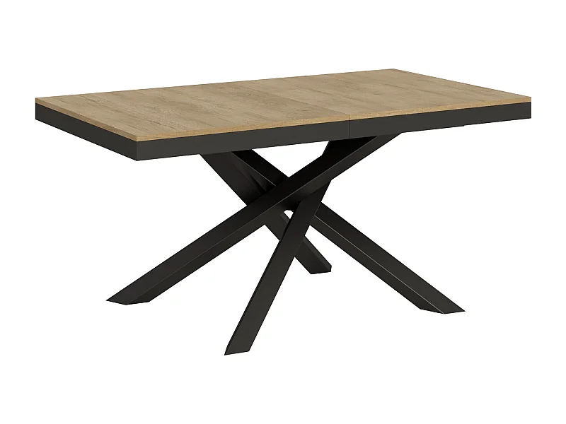 Ausziehbarer Tisch 90x160/264 cm Gestell Volantis Evolution Eiche Natur Anthrazit