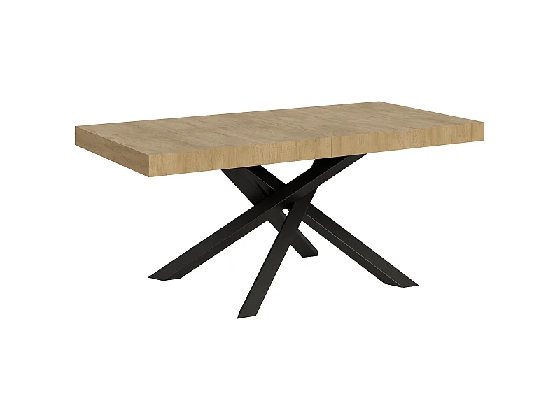 Ausziehbarer Tisch 90x180/284 cm Gestell Volantis Eiche Natur Anthrazit