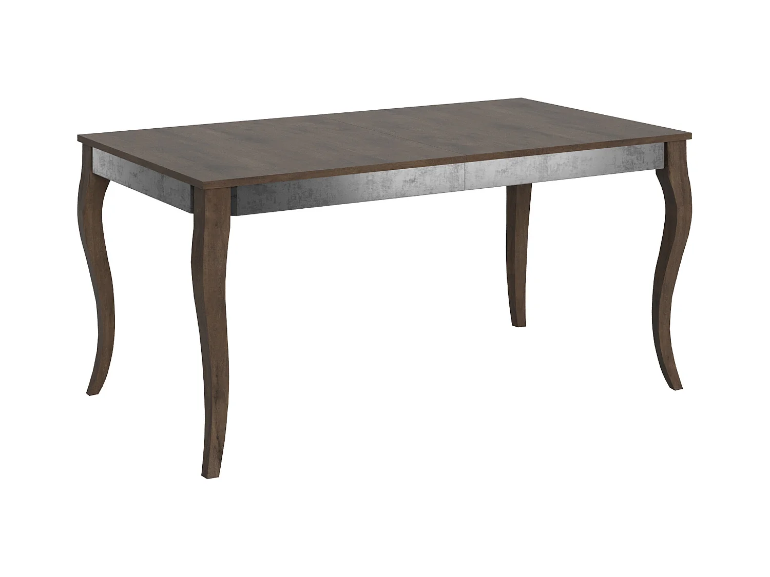 Table extensible 90x160/264 cm Olanda Iron Noyer cadre gris