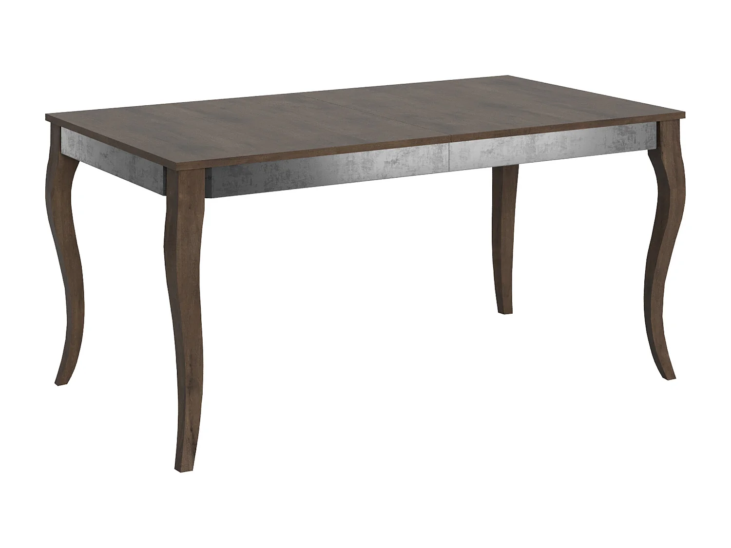 Table extensible 90x160/264 cm Olanda Iron Noyer cadre gris