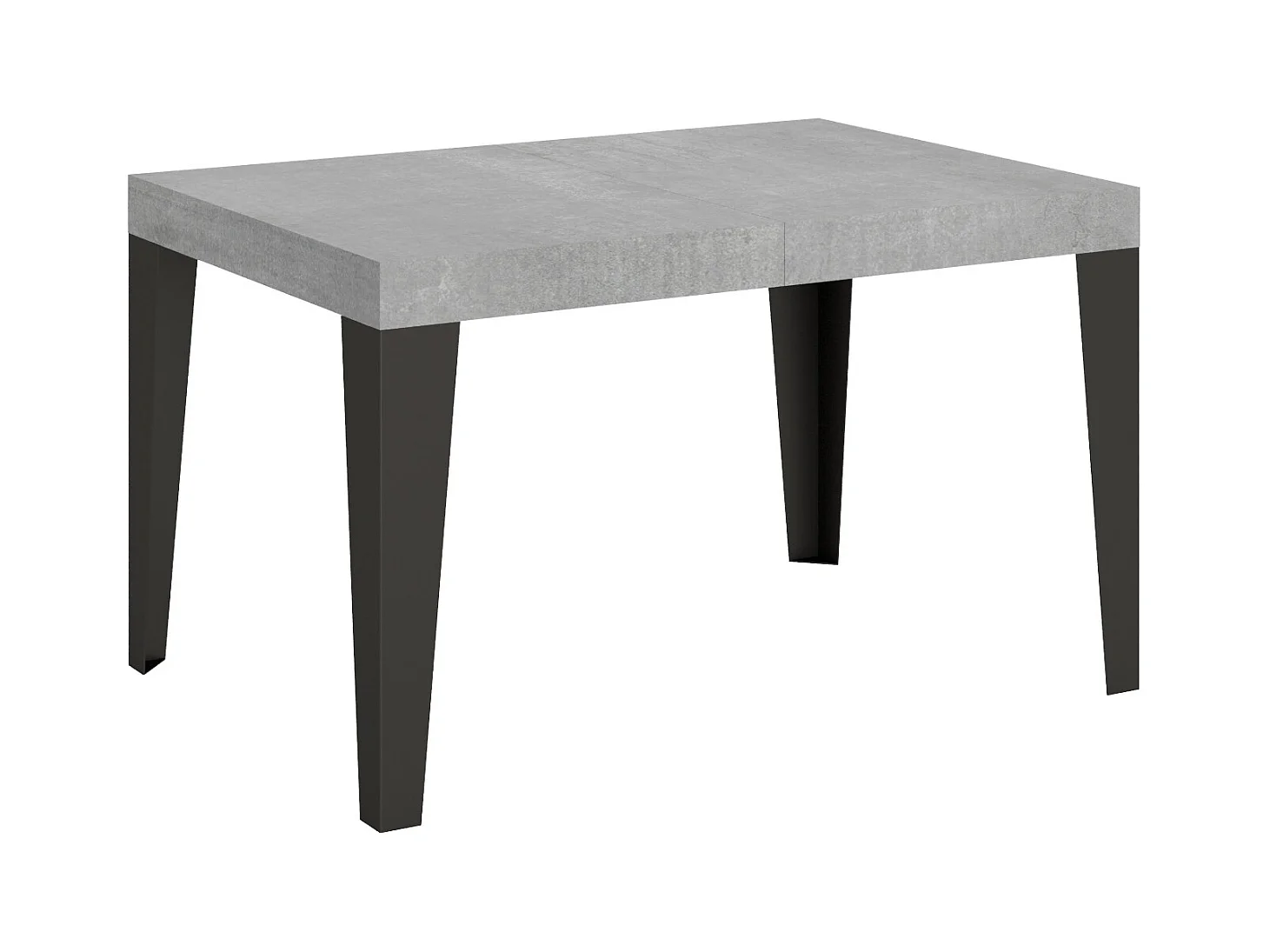 Table extensible 90x130/234 cm Flame Gris Béton cadre Anthracite