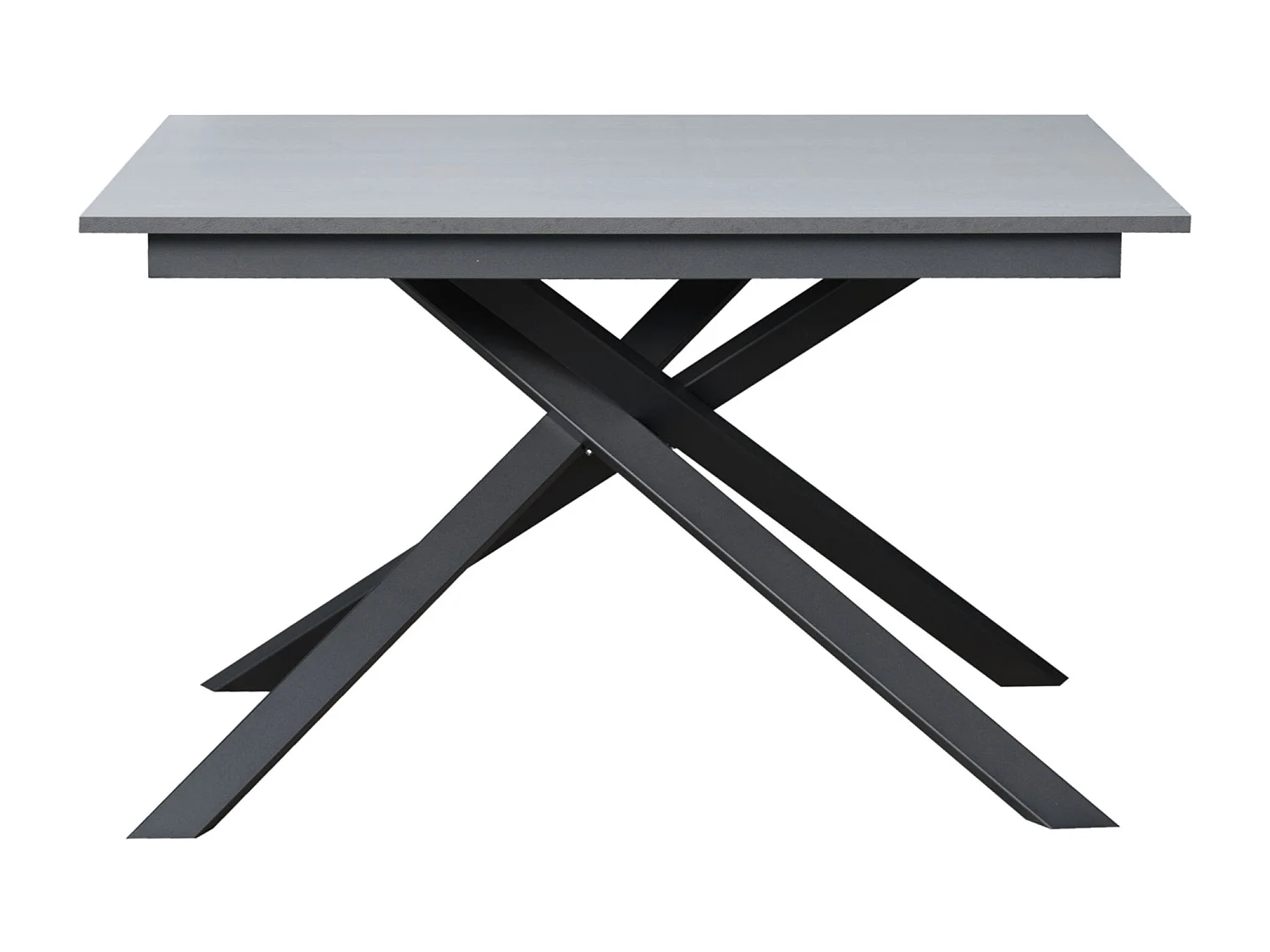 Mesa extensible 90x160/220 cm Ganty Cemento - estructura color canto Antracita