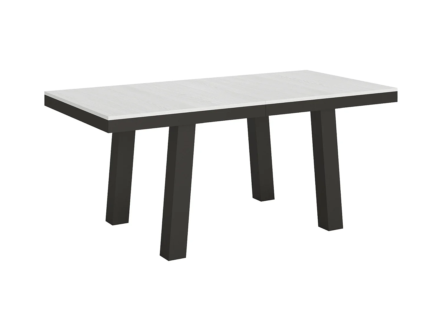 Table extensible 90x180/284 cm Bridge Evolution Frêne Blanc cadre Anthracite