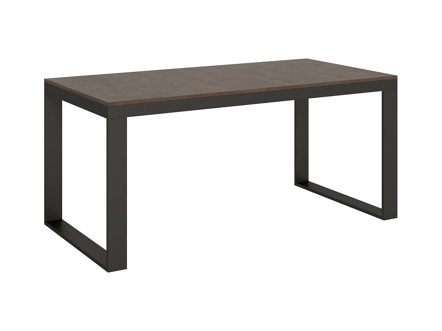 Table extensible 90x180/284 cm Tecno Evolution Noyer cadre Anthracite