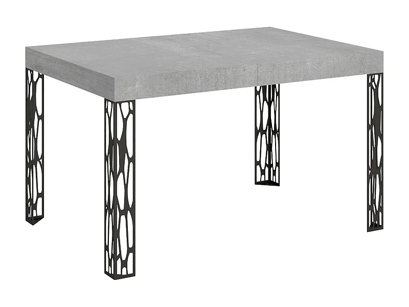 Table extensible 90x130/234 cm Ghibli Gris Béton cadre Anthracite