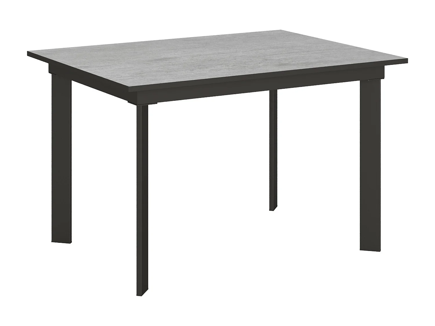Mesa extensible 90x120/180 cm Cumar Cemento estructura Antracita