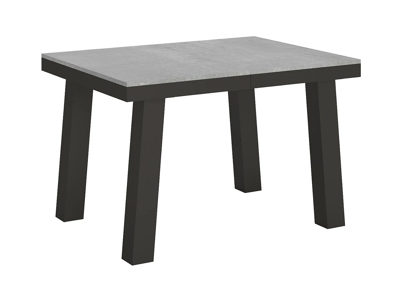 Table extensible 90x120/224 cm Bridge Evolution Gris Béton cadre Anthracite