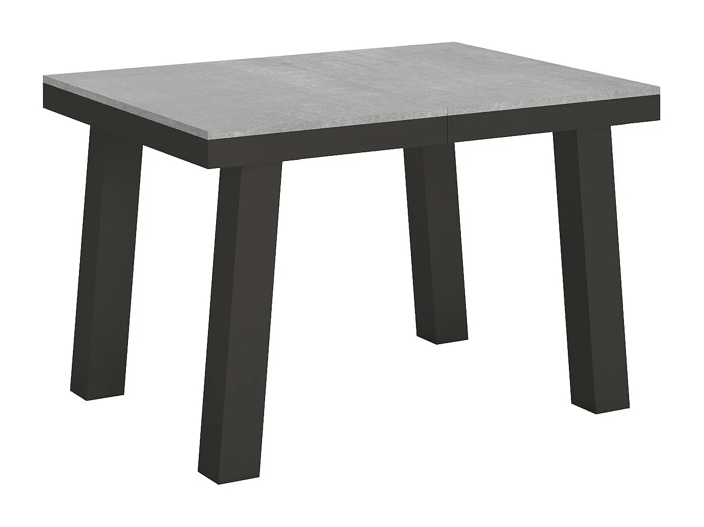 Table extensible 90x120/224 cm Bridge Evolution Gris Béton cadre Anthracite