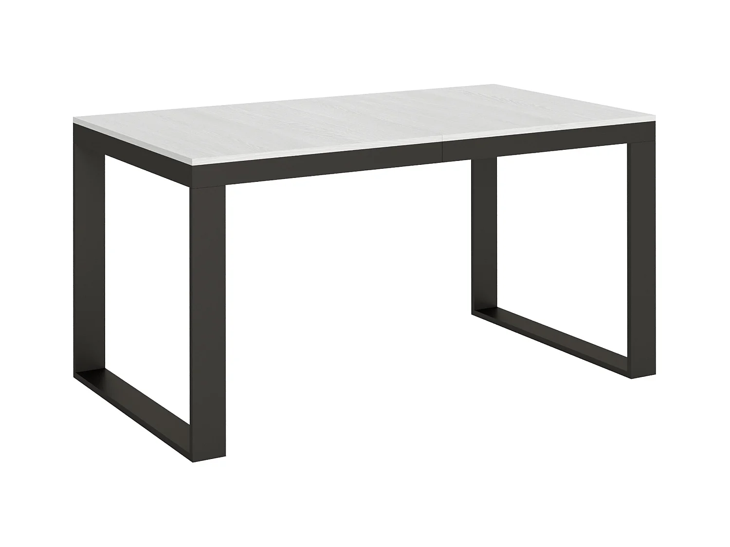 Table extensible 90x160/264 cm Tecno Evolution Frêne Blanc cadre Anthracite