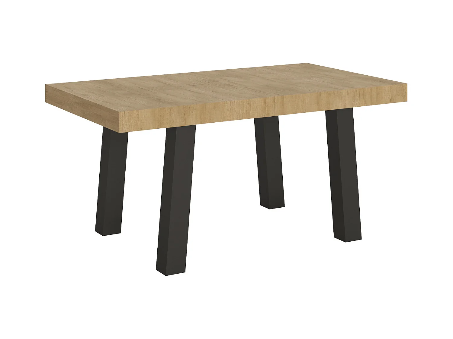 Uitschuifbare tafel 90x160/420 cm Bridge natuur eiken frame antraciet