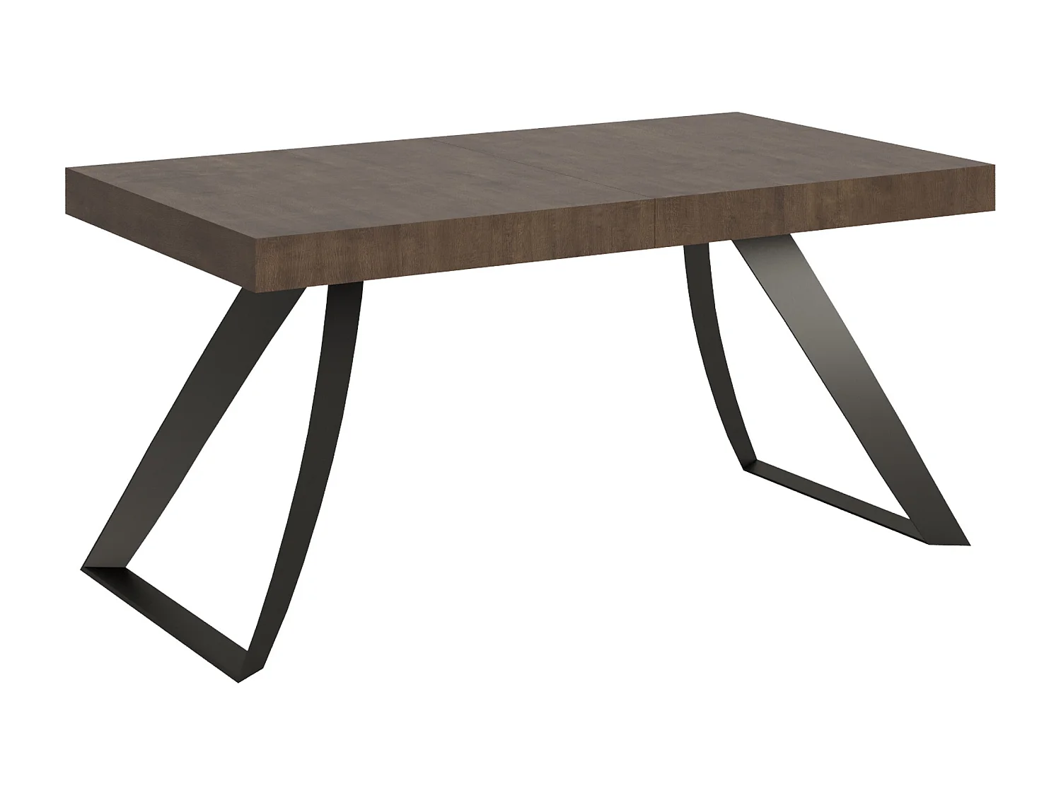 Mesa de jantar extensível 90x160/264 cm Proxy Nogueira quadro Antracite