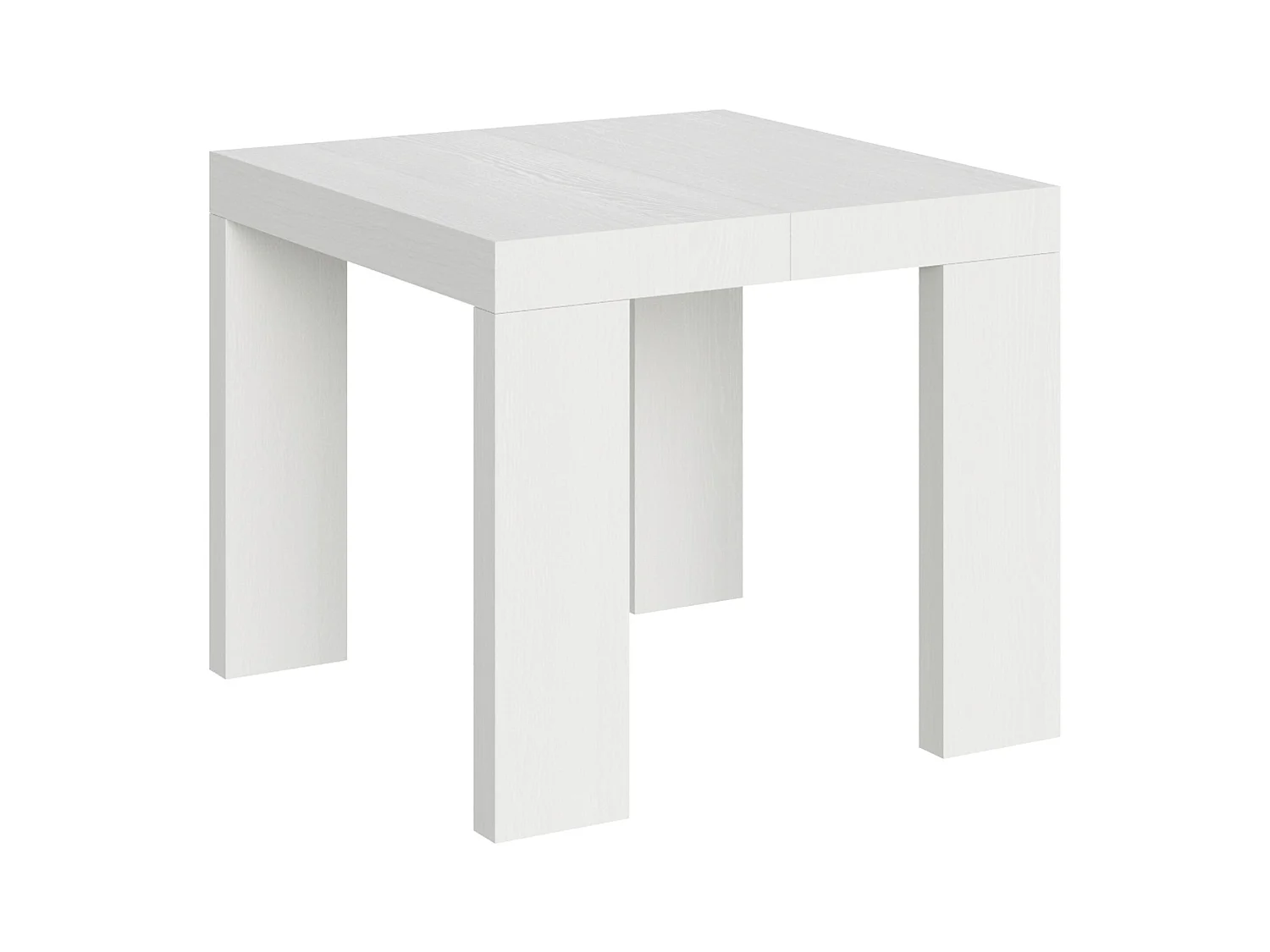 Table extensible 90x90/246 cm Roxell Frêne Blanc