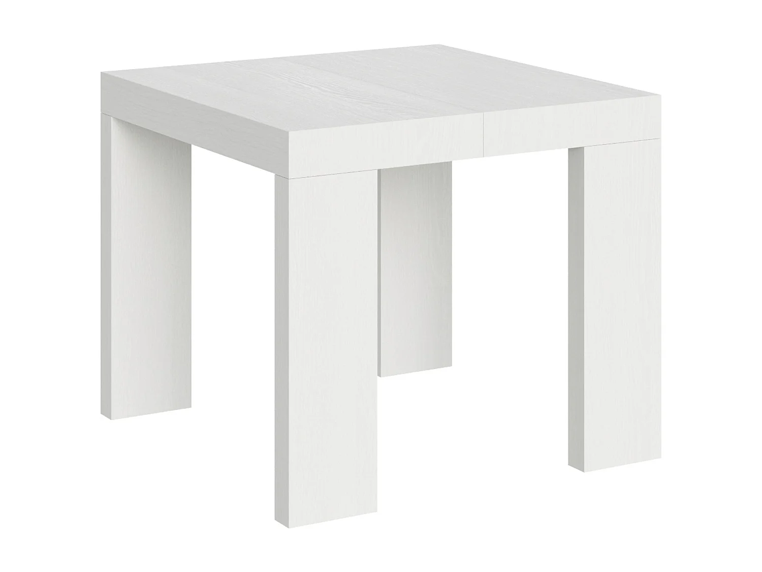 Table extensible 90/246x90 cm Roxell frêne blanc