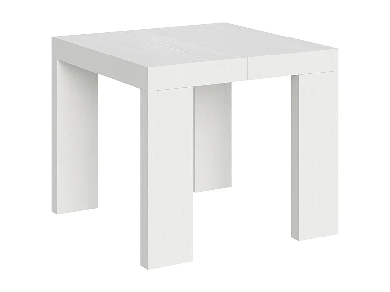Uitschuifbare tafel 90/246x90 cm Roxell eiken wit