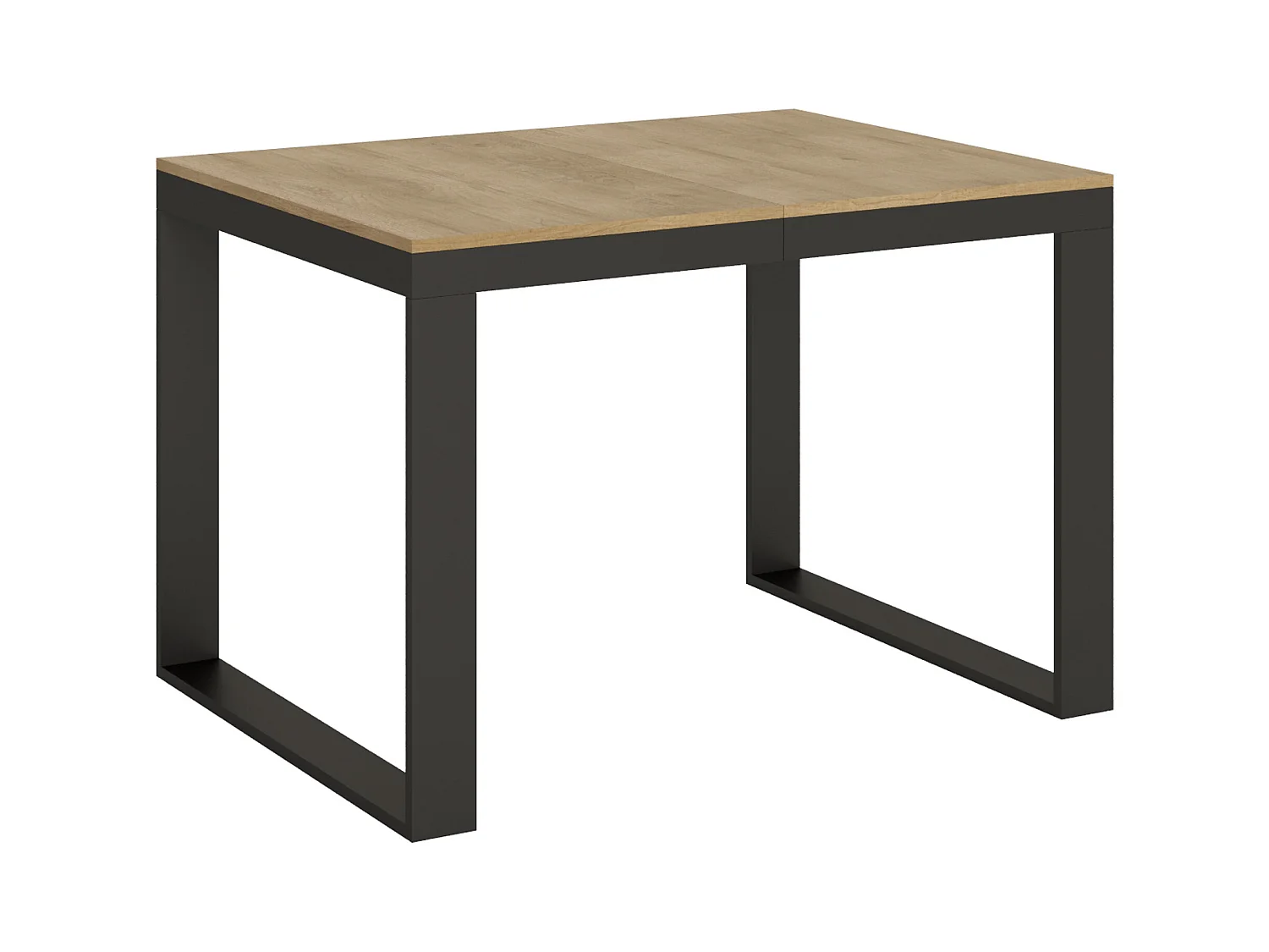 Table extensible 90x120/380 cm Tecno Evolution Chêne Nature cadre Anthracite