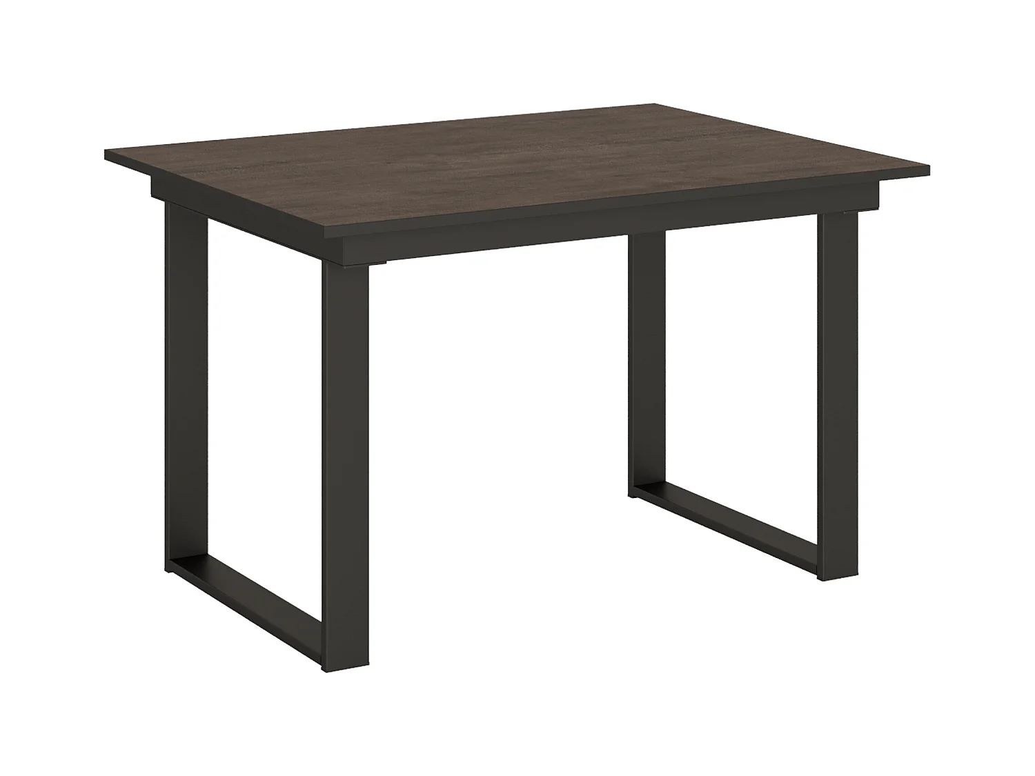 Table extensible 90x120/180 cm Bandos Noyer cadre Anthracite