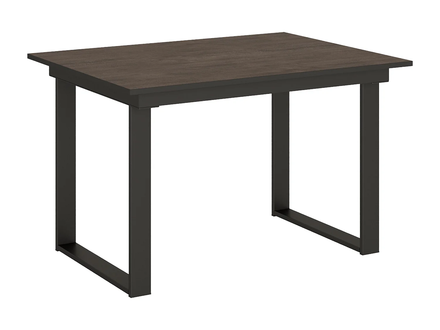 Table extensible 90x120/180 cm Bandos Noyer cadre Anthracite