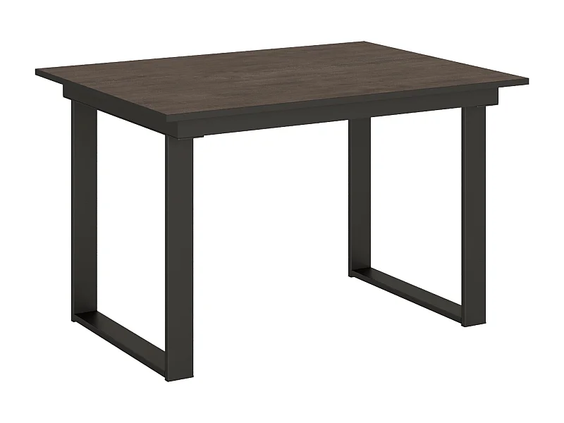 Table extensible 90x120/180 cm Bandos Noyer cadre Anthracite