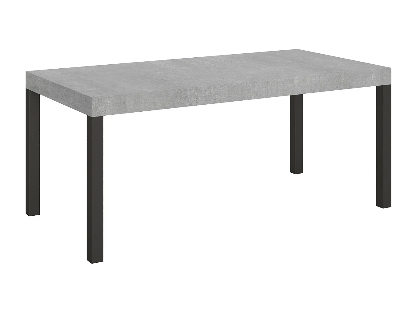 Table extensible 90x180/440 cm Everyday Gris Béton cadre Anthracite