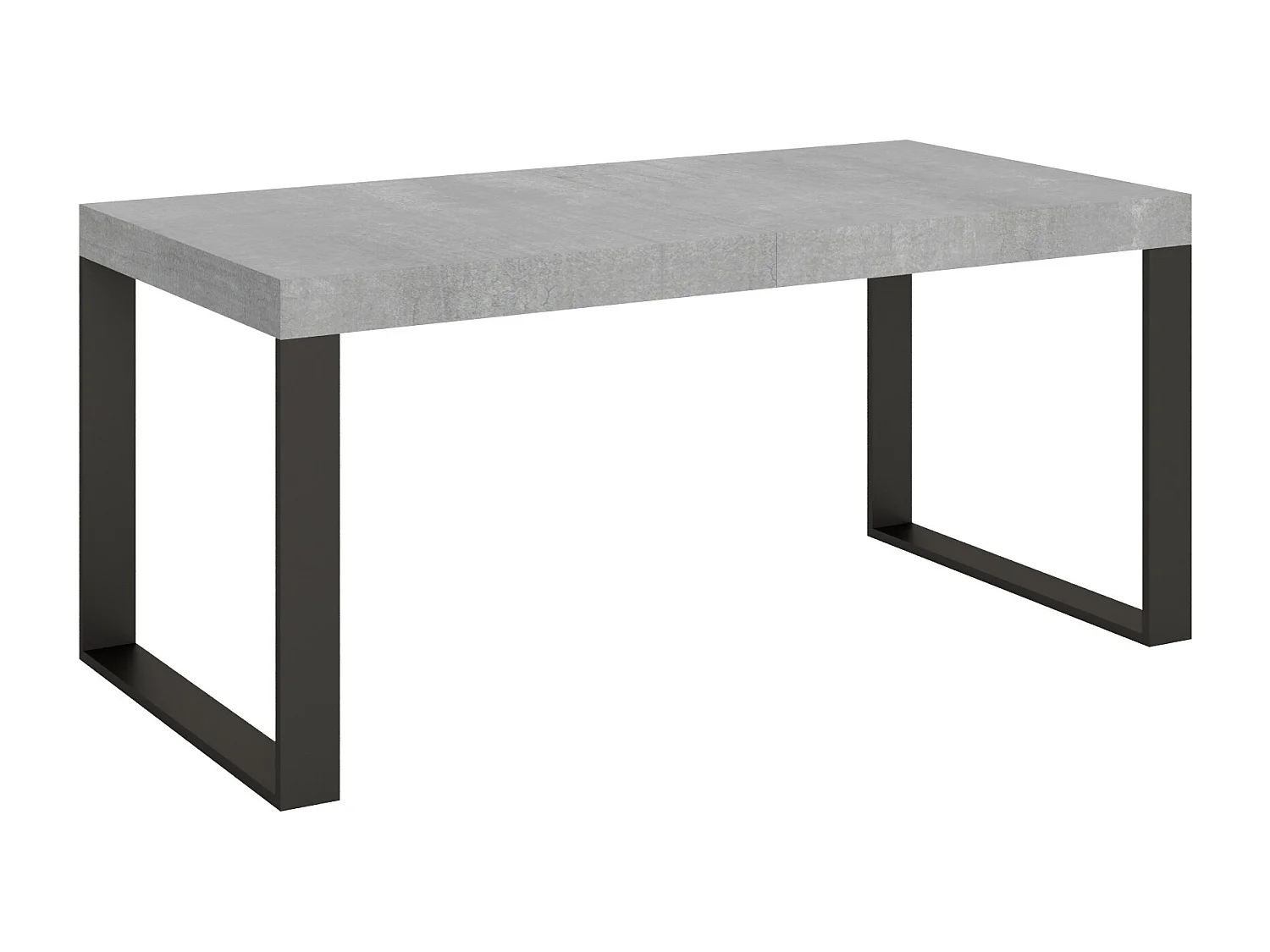 Ausziehtisch 180/284x90 cm Tecno Zement Tischbeine Anthrazit