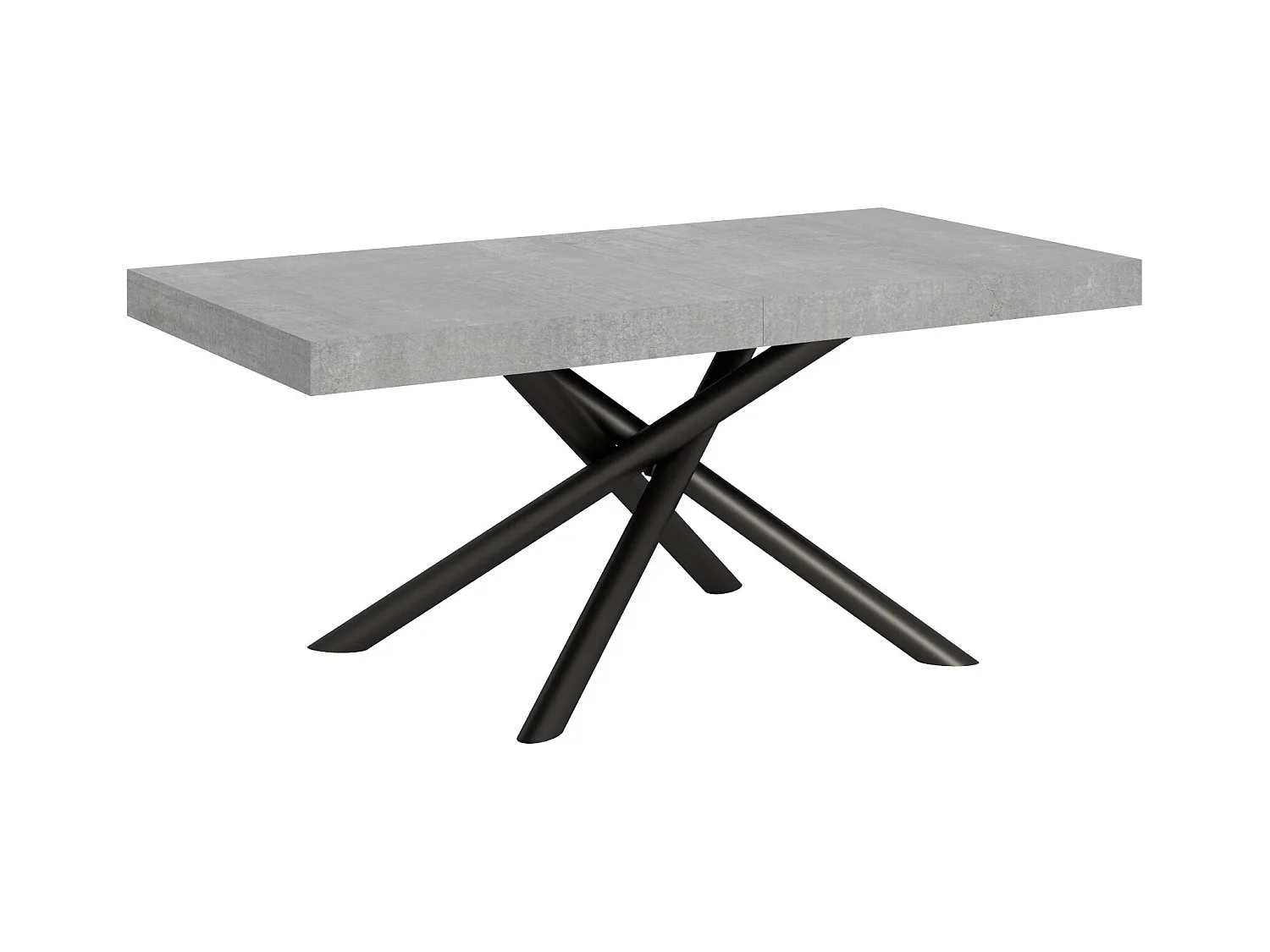 Uitschuifbare tafel 90x180/440 cm Famas cement frame antraciet