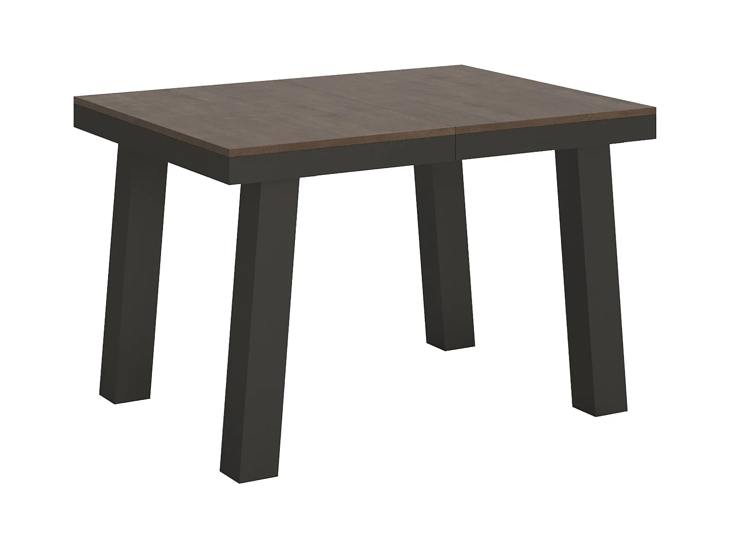 Table extensible 90x120/224 cm Bridge Evolution Noyer cadre Anthracite