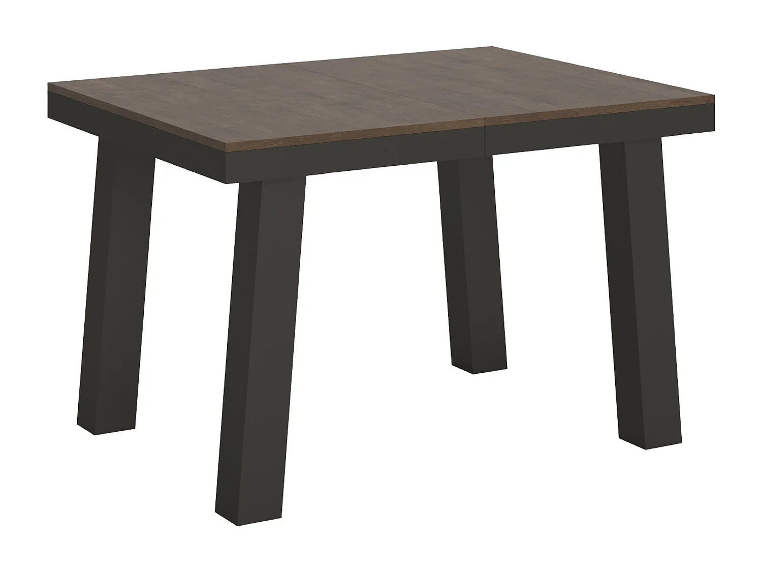 Table extensible 90x120/224 cm Bridge Evolution Noyer cadre Anthracite