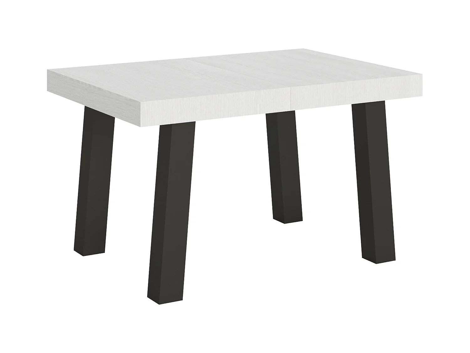 Table extensible 90x130/234 cm Bridge Frêne Blanc cadre Anthracite