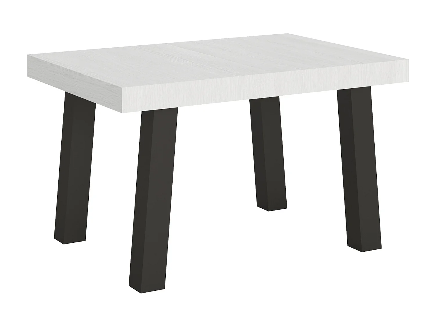 Table extensible 90x130/234 cm Bridge Frêne Blanc cadre Anthracite