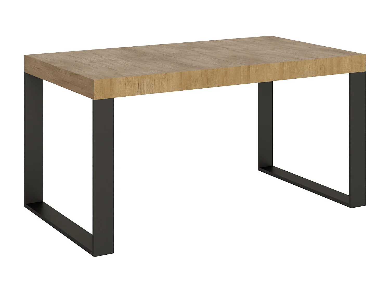 Table extensible 90x160/264 cm Tecno Chêne Nature cadre Anthracite