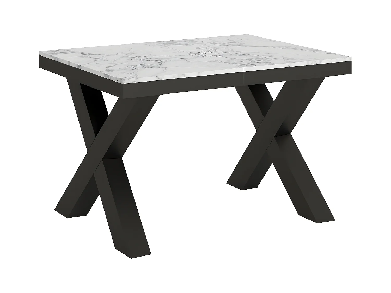Table Traffic Evolution Dessus Marbre 90x120 Allongée 380 cadre Anthracite