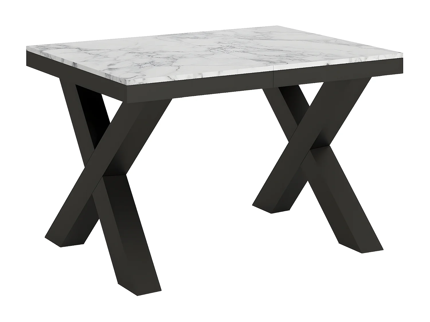 Table Traffic Evolution Dessus Marbre 90x120 Allongée 380 cadre Anthracite