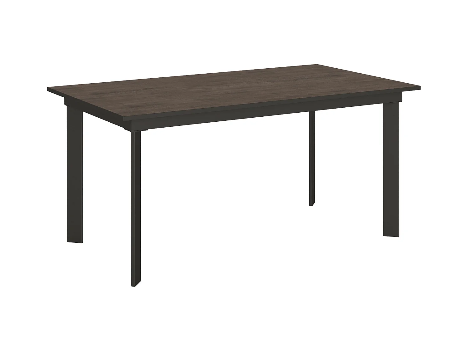 Table extensible 90x160/220 cm Cumar Noyer cadre Anthracite