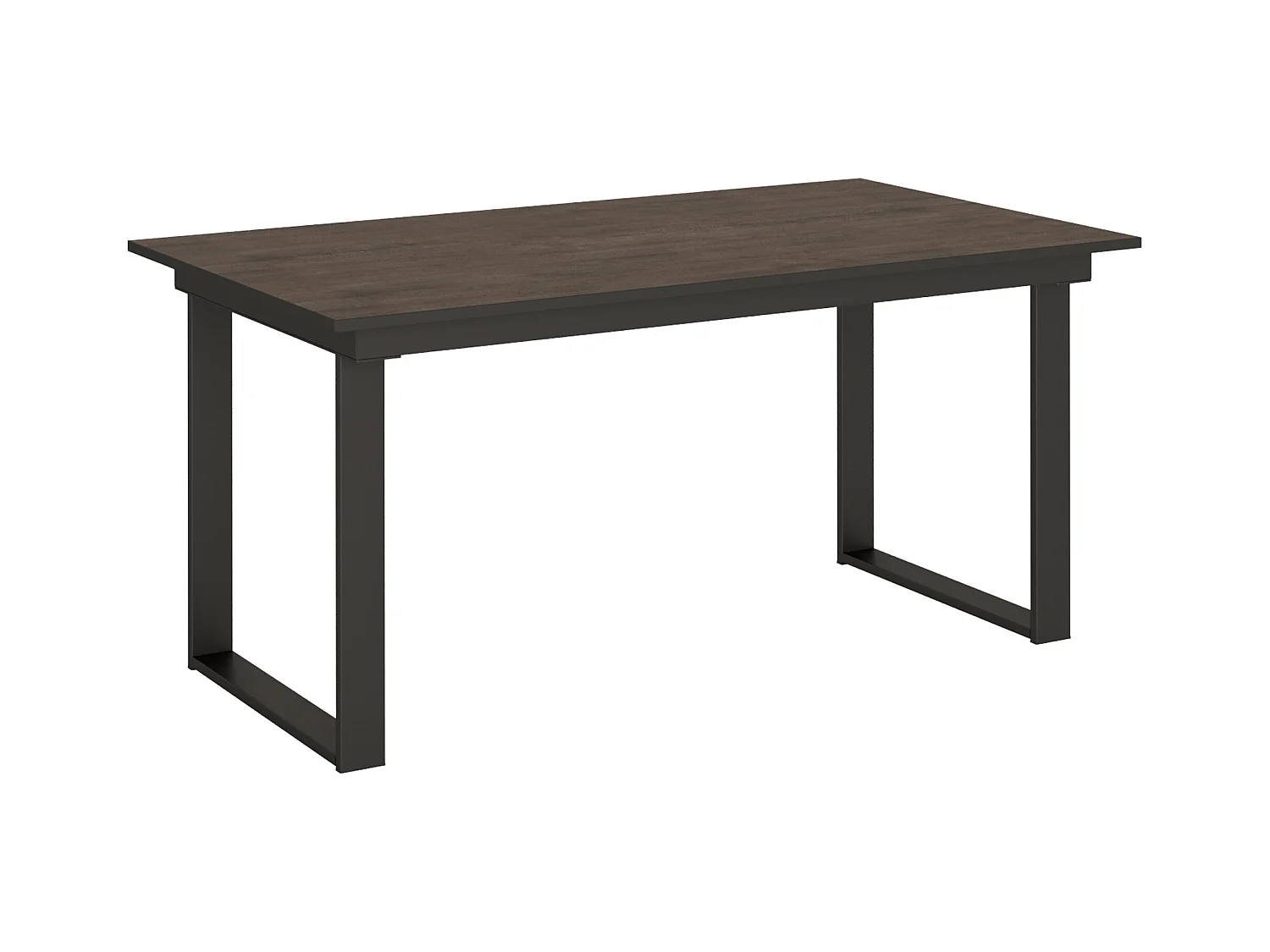 Table extensible 90x160/220 cm Bandos Noyer cadre Anthracite