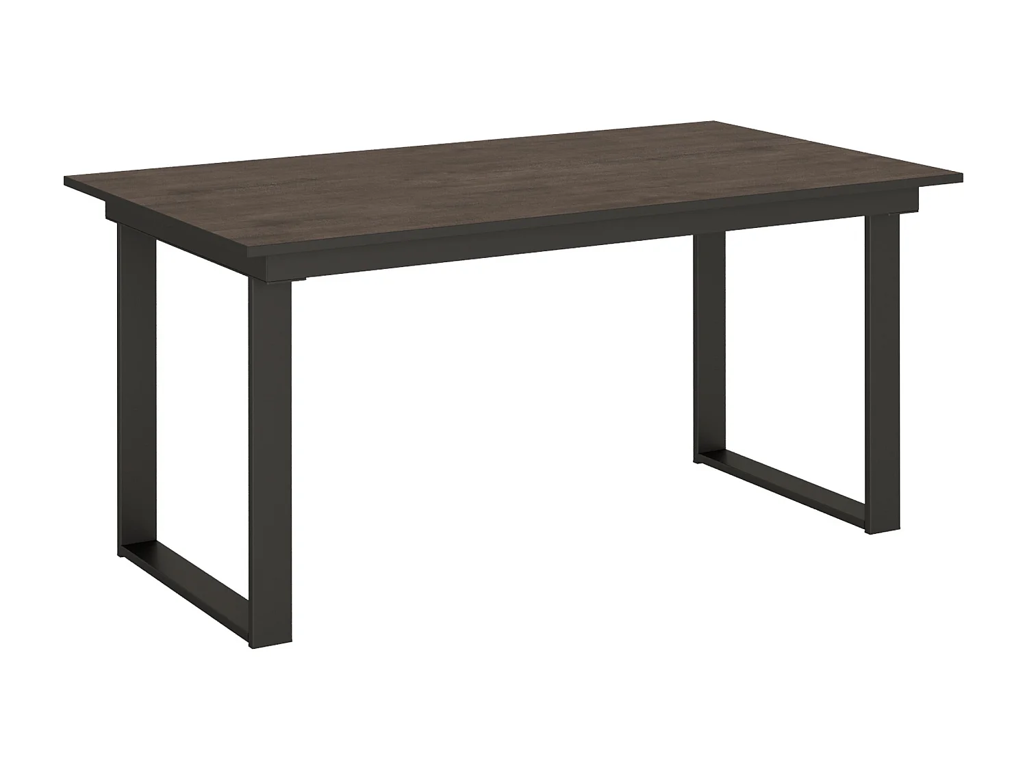 Table extensible 90x160/220 cm Bandos Noyer cadre Anthracite