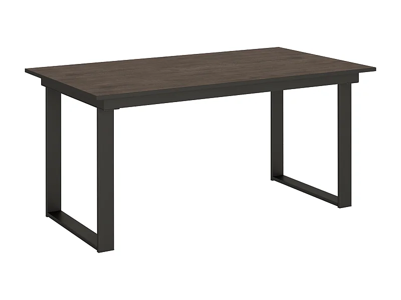 Table extensible 90x160/220 cm Bandos Noyer cadre Anthracite