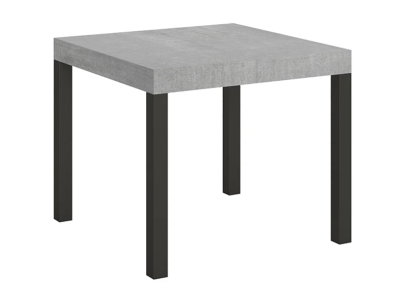 Mesa extensible 90/246x90 cm Everyday cemento patas antracita