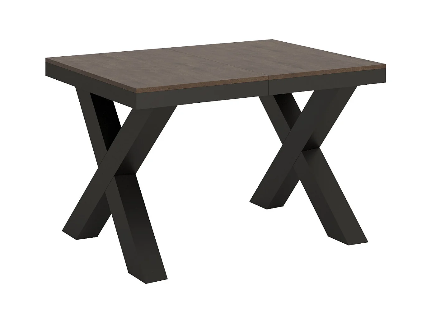 Table extensible 90x120/224 cm Traffic Evolution Noyer cadre Anthracite