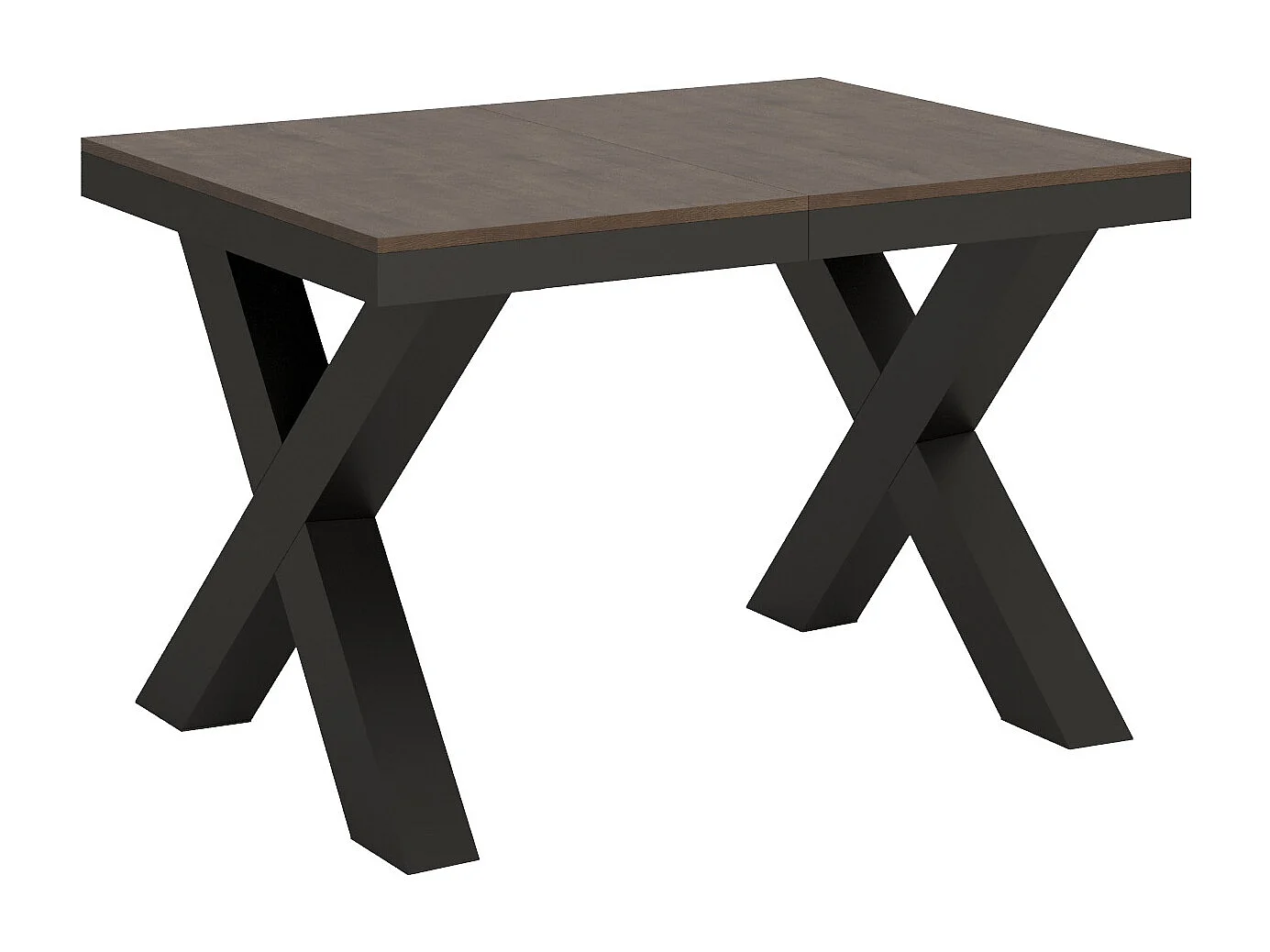 Table extensible 90x120/224 cm Traffic Evolution Noyer cadre Anthracite