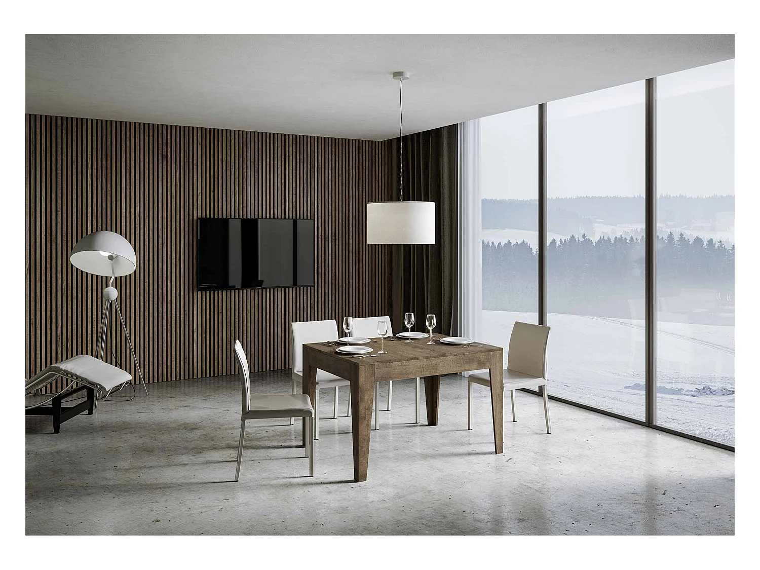 Ausziehtisch 90x120/180 cm Cico Nussbaum