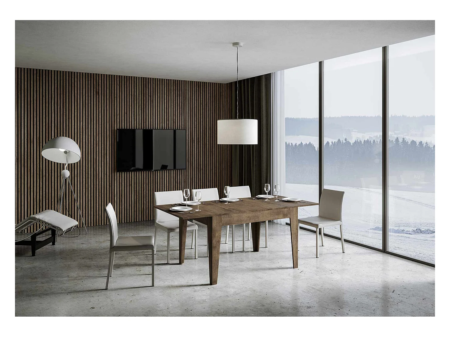 Ausziehtisch 90x120/180 cm Cico Nussbaum