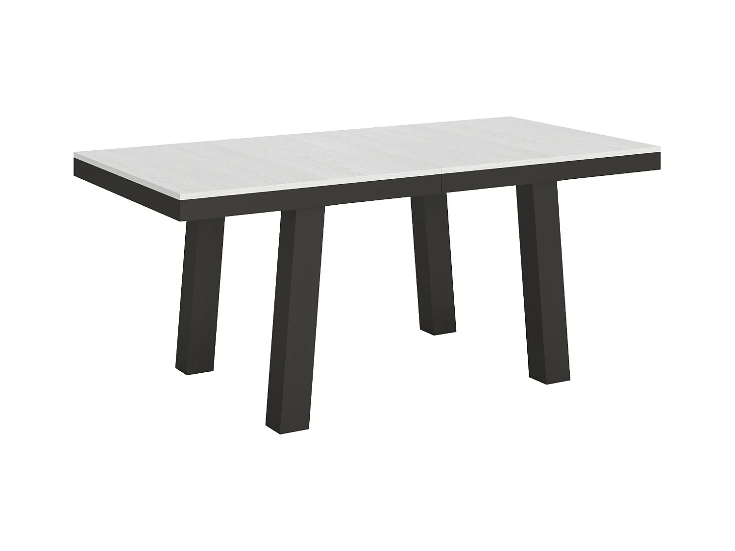 Uitschuifbare tafel 90x180/440 cm Bridge Evolution eiken wit frame antraciet