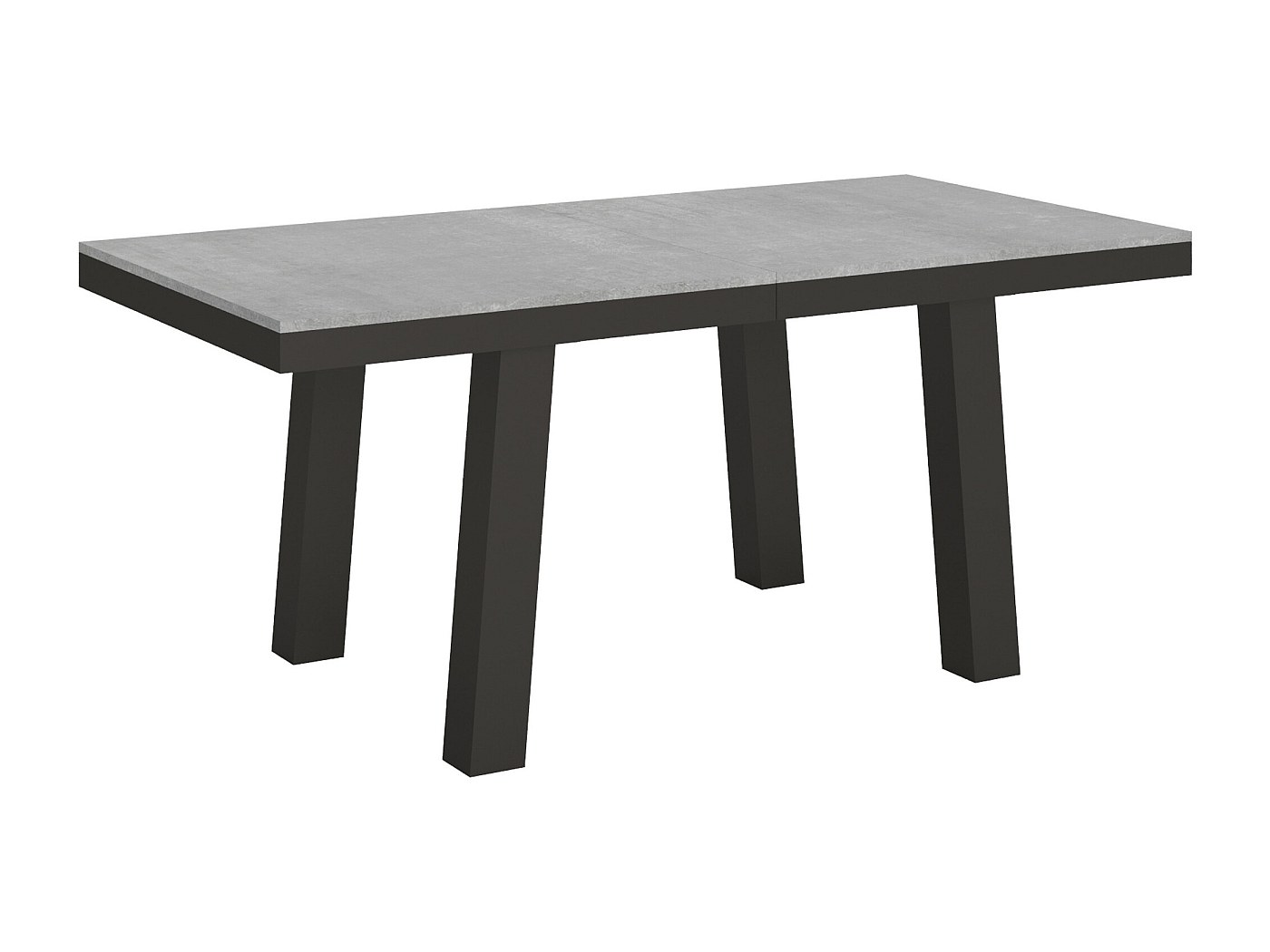 Itamoby Ausziehtisch Volantis Evolution 180-284 Cm - Spanplatte, Beton & Anthrazit, Moderner Esstisch