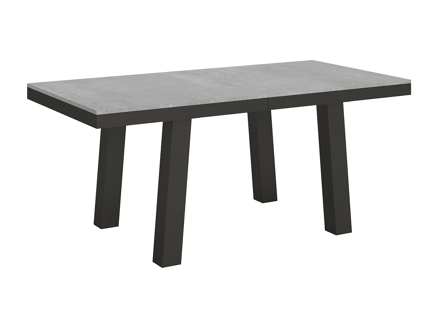 Uitschuifbare tafel 90x180/284 cm Bridge Evolution cement frame antraciet