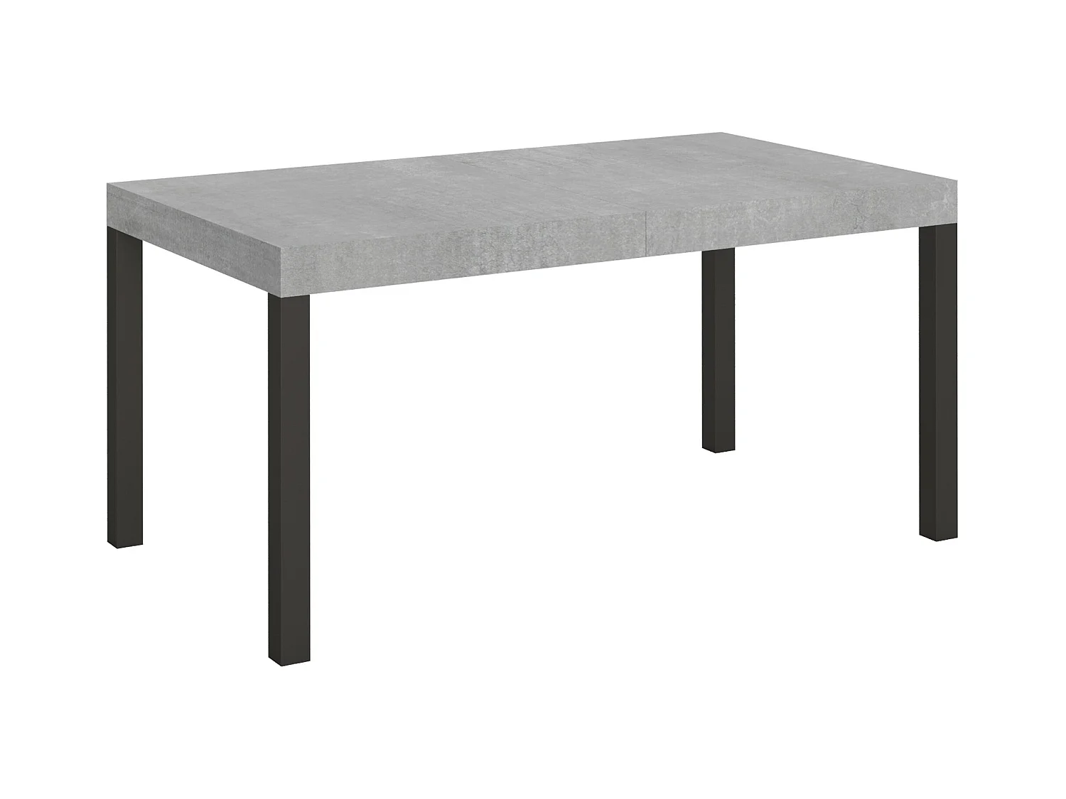 Table extensible 90x160/420 cm Everyday Gris Béton cadre Anthracite