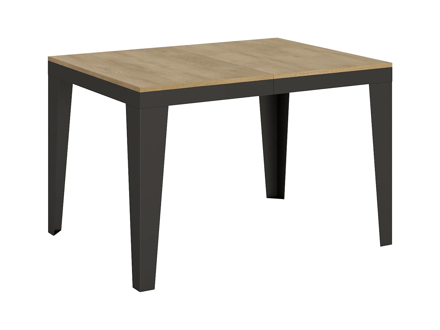 Uitschuifbare tafel 90x120/380 cm Flame Evolution Oak Nature Antraciet frame
