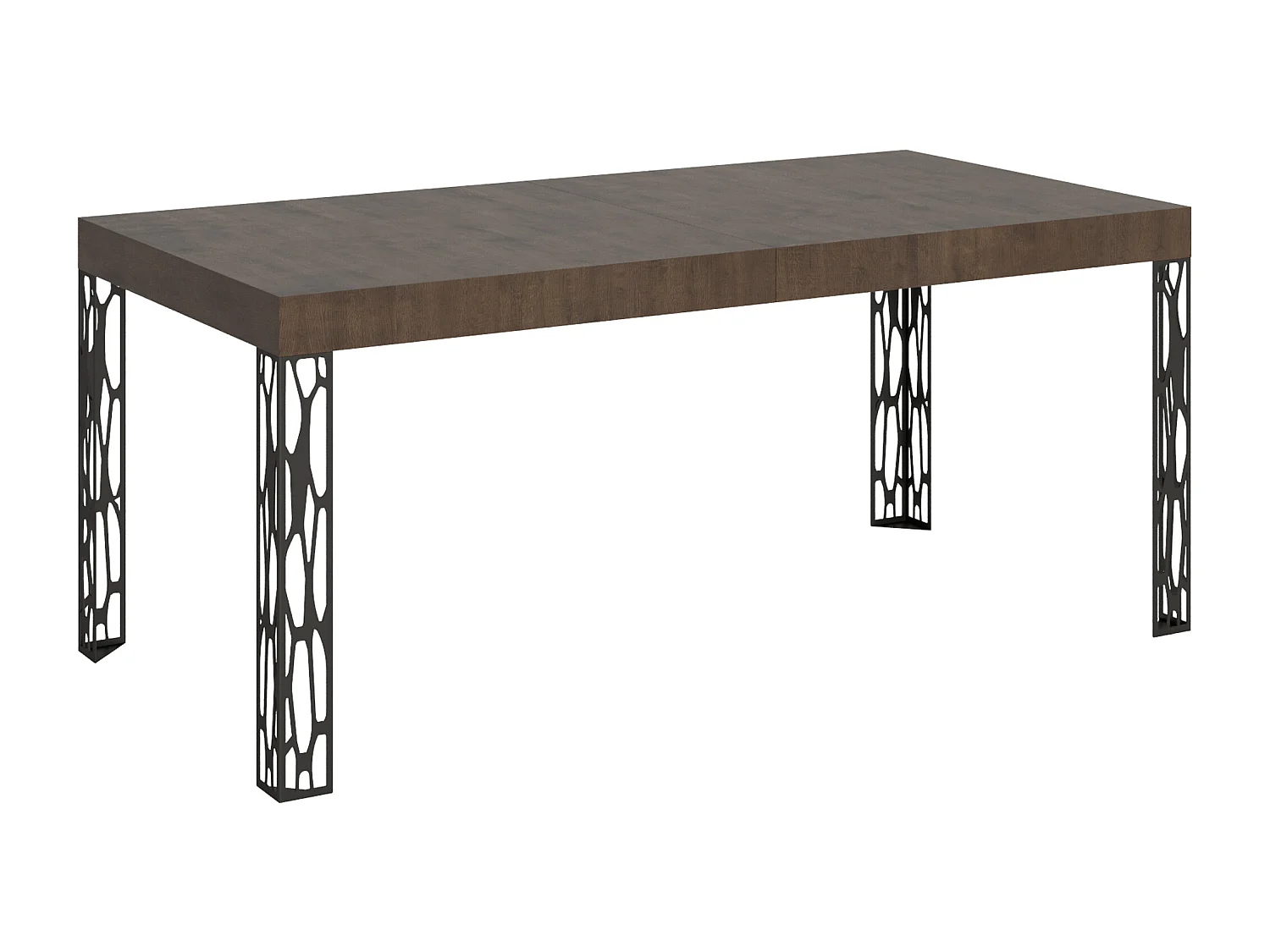 Table extensible 90x180/284 cm Ghibli Noyer cadre Anthracite