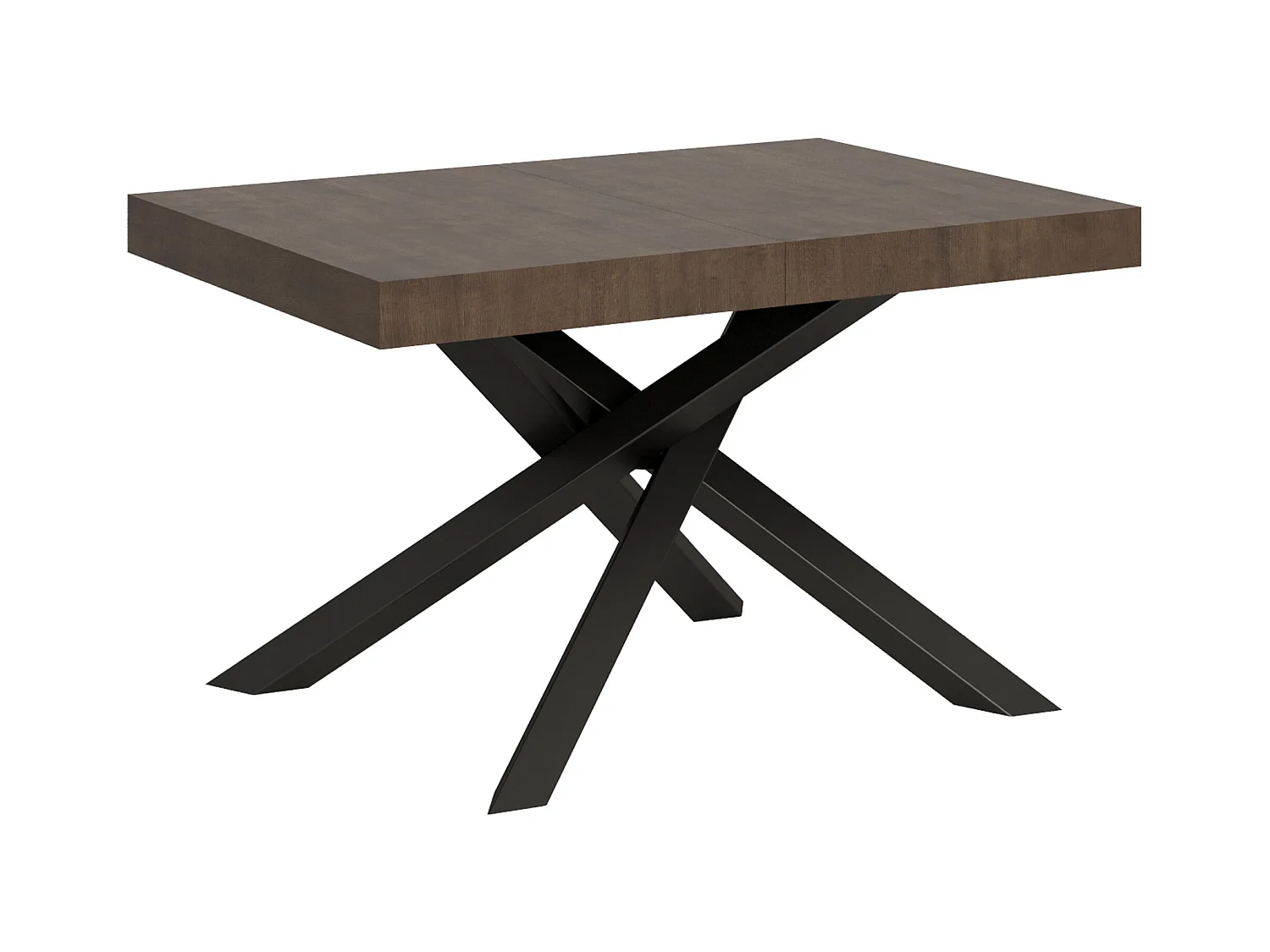 Table extensible 90x130/234 cm Volantis Noyer cadre Anthracite